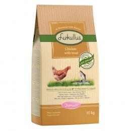 10 / 15 kg Lukullus Naturkost zum Sonderpreis - Junior Huhn & Forelle 10 kg