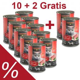 10+2 Aktion - Leonardo Katzenfutter 12 x 400g Geflügel pur (5,19 € pro 1 kg)