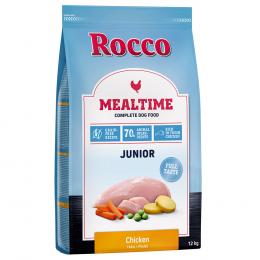 10 + 2 gratis! 12 kg Rocco Mealtime Trockenfutter - Junior Huhn