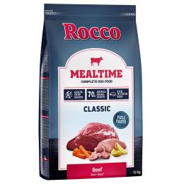 10 + 2 gratis! 12 kg Rocco Mealtime Trockenfutter - Rind