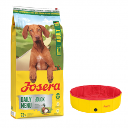 Angebot für 10 kg / 12, 5 kg Josera Hundefutter + Hundepool Pet - Ø 120 x H 30 cm gratis! - Daily Menu Adult Ente 12,5 kg - Kategorie Hundefutter & Zubehör / Hundefutter trocken / Josera / -.  Lieferzeit: 1-2 Tage -  jetzt kaufen.