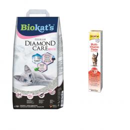 10 l Biokat´s Diamond Care Katzenstreu + 50 g GimCat Multi-Vitamin Paste Extra gratis! - Fresh