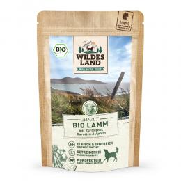 10 x 125 g | Wildes Land | Lamm mit Kartoffeln, Karotten, Äpfeln BIO Adult | Nassfutter | Hund