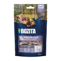 Angebot für 10 x 70 g Bozita Meaty Bites zum Sonderpreis! - mit Hirsch & Ente - Kategorie Hundefutter & Zubehör / Hundesnacks / Doggy Bozita / -.  Lieferzeit: 1-2 Tage -  jetzt kaufen.