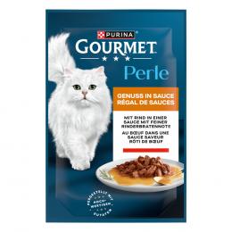 104 + 26 gratis! 130 x 85 g Gourmet Perle - Genuss in Soße Rind