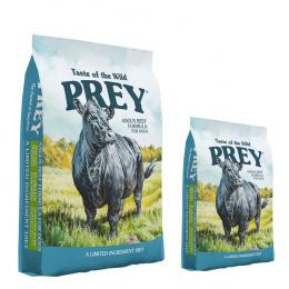 11,4 kg + 3,6 kg gratis! 15 kg Taste of the Wild Prey - Angus-Rind