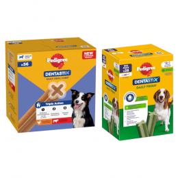 112 x Pedigree Dentastix Tägliche Zahnpflege/ Fresh Tägliche Frische - Dentastix x 56 + Dentastix Fresh x 56 - für mittelgroße Hunde (10-25 kg)
