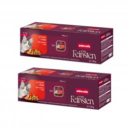 12 + 12 gratis! 24 x 85 g Animonda Vom Feinsten  - Kitten in Soße: Huhn & Kalb