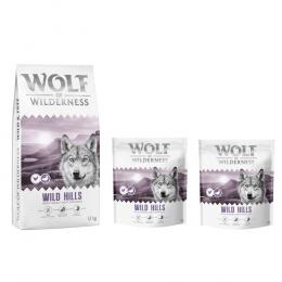 12 + 2 kg gratis! 14 kg Wolf of Wilderness - getreidefreie Rezeptur -  Adult 