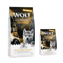 12 + 2 kg gratis! 14 kg Wolf of Wilderness Trockenfutter JUNIOR 