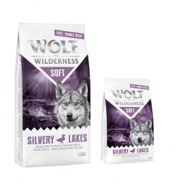 12 + 2 kg gratis! 14 kg Wolf of Wilderness Trockenfutter -  'Soft' Silvery Lakes - Freilandhuhn & Ente (halbfeucht)