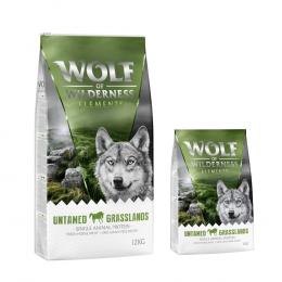 12 + 2 kg gratis! 14 kg Wolf of Wilderness Trockenfutter - Untamed Grasslands - Pferd (Monoprotein)