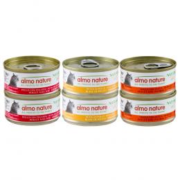 12 + 6 gratis! 18 x 70 g Almo Nature HFC - Natural Mixpaket mit Huhn