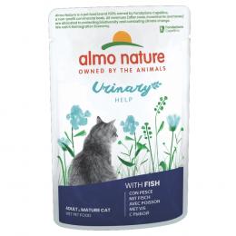 12 + 6 gratis! 18 x 70 g Almo Nature Holistic - Urinary Help Fisch
