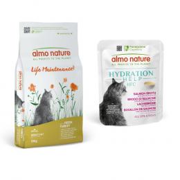 12 kg Almo Nature Functional + 12 x 50 g HFC Hydration Help gratis! - Life Maintenance Truthahn & Reis + 12 x 50 g Lachsbrühe mit Lachsfilet
