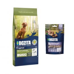 12 kg Bozita Original + 2 x 70 g Meaty Bites mit Hirsch & Ente gratis! - Adult Flavour Plus mit Rentier - Weizenfrei
