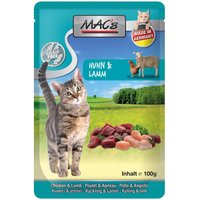 12 x 100 g | MACs | Huhn & Lamm Cat Pouch Pack | Nassfutter | Katze