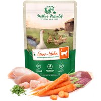 12 x 100 g | Müller’s Naturhof | Gans und Huhn | Nassfutter | Katze