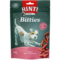 12 x 100 g | Rinti | Huhn mit Karotte und Spinat Bitties | Snack | Hund