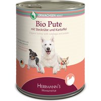 12 x 150 g | Herrmanns | Adult Bio-Pute mit Wurzelgemüse, Kartoffeln und Fenchel Selection | Nassfutter | Hund