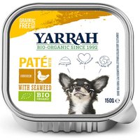 12 x 150 g | Yarrah | Bio-Patè mit Huhn & Meeresalgen | Nassfutter | Hund