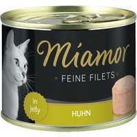 12 x 185 g | Miamor | Huhn in Jelly Feine Filets | Nassfutter | Katze