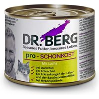 12 x 190 g | Dr. Berg Tiernahrung | pro-SCHONKOST mit Lachs Diät | Nassfutter | Katze
