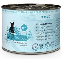 12 x 200 g | catz finefood | No.13 Hering & Shrimps Classic | Nassfutter | Katze