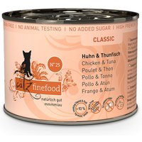 12 x 200 g | catz finefood | No.25 Huhn & Thunfisch Classic | Nassfutter | Katze