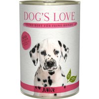 12 x 200 g | Dog’s Love | Rind mit Karotte und Salbei Junior | Nassfutter | Hund