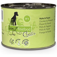 12 x 200 g | dogz finefood | No.4 Huhn & Fasan Classic | Nassfutter | Hund