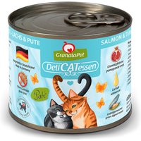 12 x 200 g | GranataPet | Lachs & Pute DeliCatessen | Nassfutter | Katze