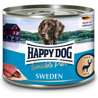12 x 200 g | Happy Dog | Sweden Sensible Pure | Nassfutter | Hund