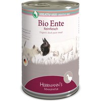 12 x 200 g | Herrmanns | Bio-Ente Reinfleisch  Kreativ-Mix | Nassfutter | Hund,Katze