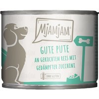 12 x 200 g | Mjamjam | Gute Pute Mahlzeit | Nassfutter | Hund