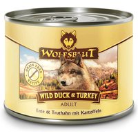 12 x 200 g | Wolfsblut | Wild Duck & Turkey - Ente &Truthahn mit  Kartoffeln Adult | Nassfutter | Hund