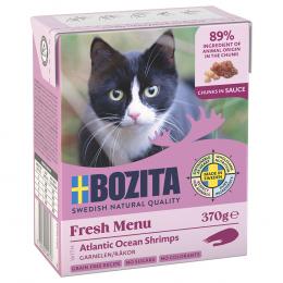 12 x 370 g Bozita Tetra Häppchen in Soße oder Gelee zum Sonderpreis! - Garnelen in Soße