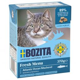 12 x 370 g Bozita Tetra Häppchen in Soße oder Gelee zum Sonderpreis! - Makrele in Gelee
