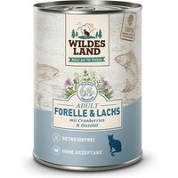 12 x 375 g | Wildes Land | Forelle und Lachs Classic Adult | Nassfutter | Katze