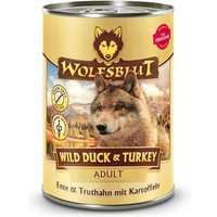 12 x 395 g | Wolfsblut | Wild Duck & Turkey - Ente &Truthahn mit  Kartoffeln Adult | Nassfutter | Hund
