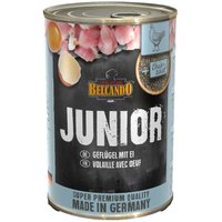 12 x 400 g | Belcando | Junior mit Geflügel & Ei Super Premium | Nassfutter | Hund