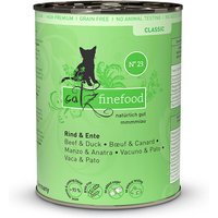 12 x 400 g | catz finefood | No.23 Rind & Ente Classic | Nassfutter | Katze