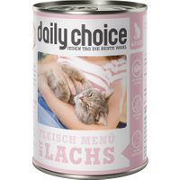 12 x 400 g | daily choice | Fleischmenü mit Lachs | Nassfutter | Katze