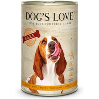 12 x 400 g | Dog’s Love | Pute Pur BARF | Nassfutter | Hund