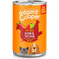 12 x 400 g | Edgard & Cooper | Saftiges Huhn & Truthahn | Nassfutter | Hund