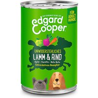 12 x 400 g | Edgard & Cooper | Unwiderstehliches Lamm & Rind | Nassfutter | Hund