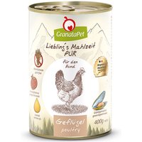 12 x 400 g | GranataPet | Geflügel Liebling's Mahlzeit PUR | Nassfutter | Hund