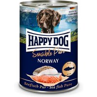 12 x 400 g | Happy Dog | Norway Sensible Pure | Nassfutter | Hund