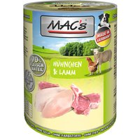 12 x 400 g | MACs | Hühnchen & Lamm Dog | Nassfutter | Hund