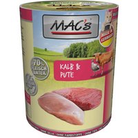 12 x 400 g | MACs | Kalb & Pute Cat | Nassfutter | Katze